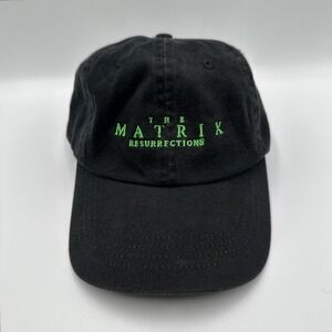 The Matrix Resurrections Hat Cap Strap Back Mens One Size Black Promo Movie
